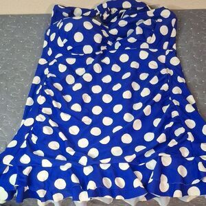 VM Blue and White Polka Dot Swimsuit dress size 16W